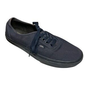 Vans Skateboard Athletic Sneakers M8/W9.5 Navy Blue Lace Up Canvas Skate Shoe
